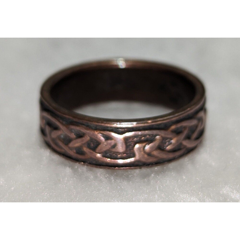 Celtic Knot Copper Band Size 7 - Picture 5 of 9